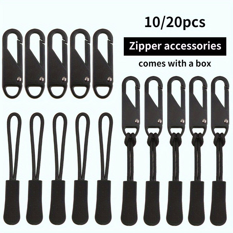 10/20 Pcs Schwarz Reissverschluss ,Ersatzteile ,Schieber ,Zipper