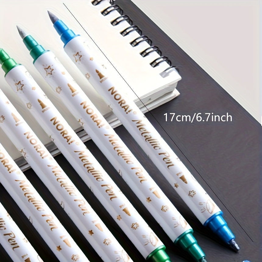 10pcs Metallic Glitter  Doppel Marker