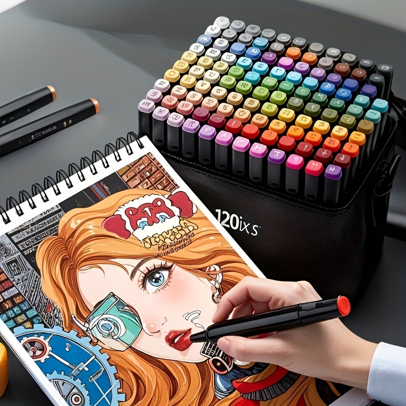 120/168pcs Color Dual Head Alcohol Brushes, Marker