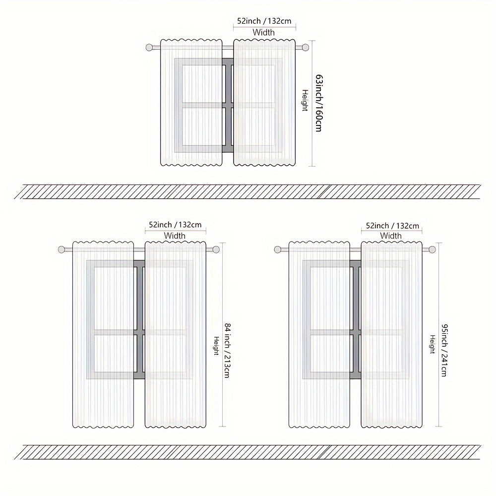 2pcs Pflaumenblüte & Vogeldruck halbtransparente Vorhänge